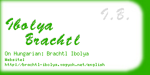 ibolya brachtl business card